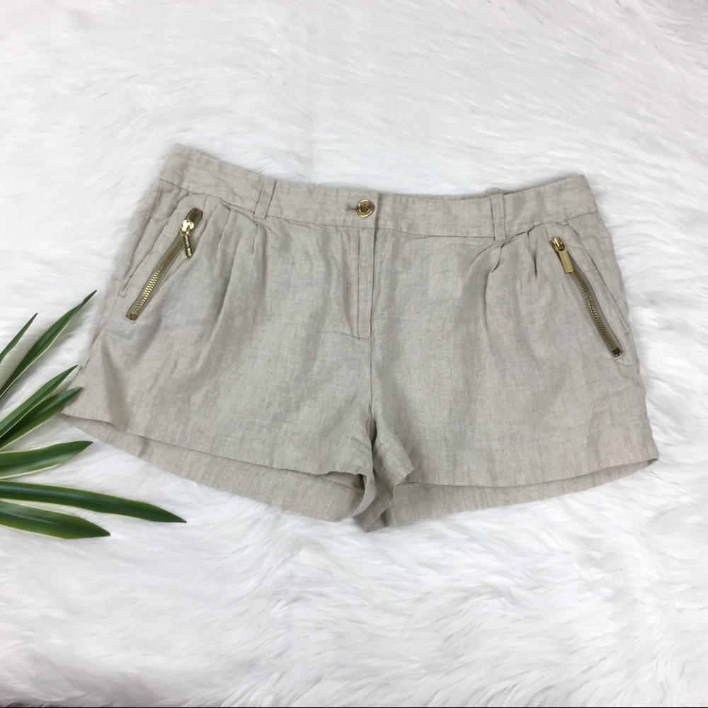 Michael Kors Khaki Shorts with Gold Hardware